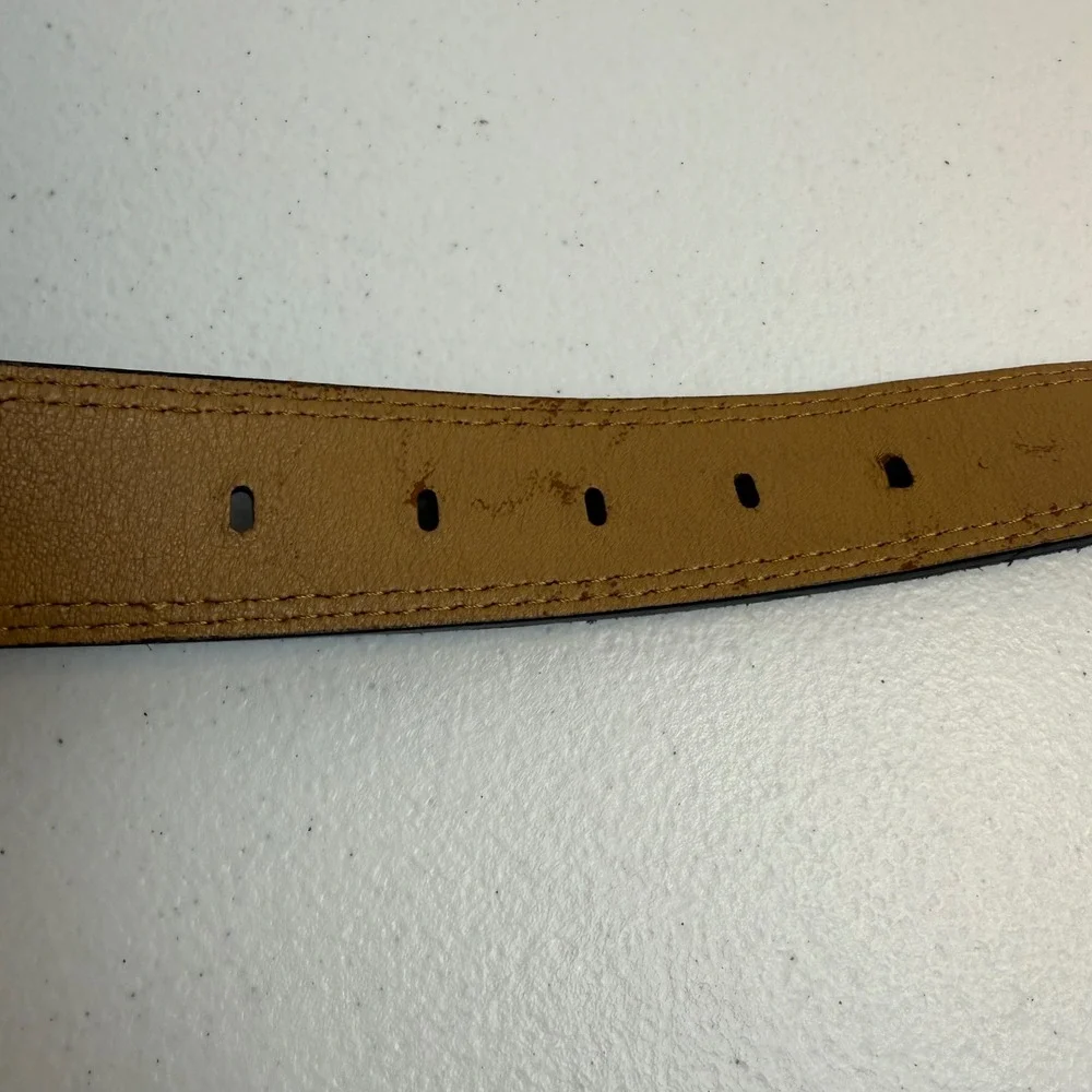 Donald J. Pliner Made in Italy Franco Royal Blue Suede Leather Belt Size L 44